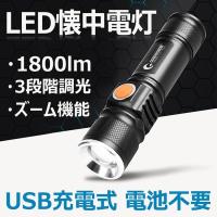 USB 充電式 LED懐中電灯 ミニ型 CREE 1800lm ハンディライト ズーム 機能 夜釣り 登山 防水 防災グッズ イヌ散歩 一年保証 ES-20U | GOODGOODS Yahoo!店