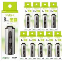 「10本セット」 USBメモリ 8GB 格安スライド式 USB2.0 L-US8 LAZOS USB | グッドメディア2号店