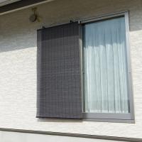 ワタナベ工業 アルミ配合 PPすだれ コバルト ブラウン 約88×180cm