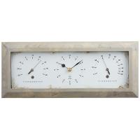 エムワイエス 時計 置き掛け兼用 日本製 温湿度計付き アンティーク加工 アナログ ハンドメイド ヨコ ホワイト Antique Clock YT-9 | GOOD ZERO