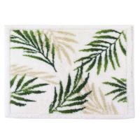 オカ(OKA) 浴室足ふきマット ホワイト 約40cm×55cm 乾度良好バスマット パームリーフ (吸水 速乾) 日本製 | GOOD ZERO