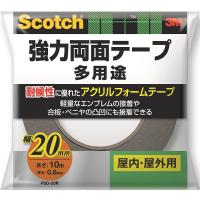 3M 両面テープ 強力 アクリルフォーム 幅20mm 長さ10m スコッチ PSD-20R 合板 べニア板 凸凹面 耐候性 | GOOD ZERO