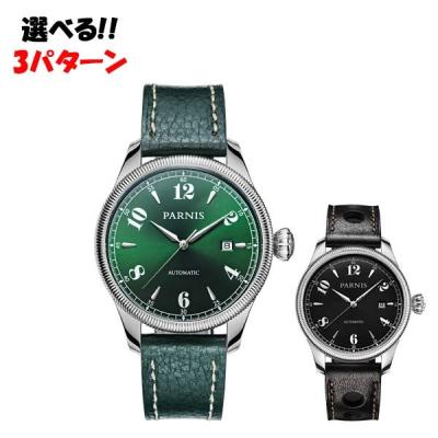 PARNIS 自動巻き 腕時計 ブラック/レッド 公式】PARNIS / パーニス 腕時計