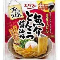 送料無料 エバラ プチッとうどん 魚介とんこつ醤油味 (22g×4P) ×12袋 | 御用蔵 大川