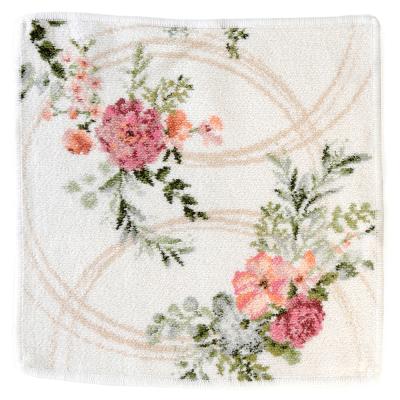 FEILER 花柄刺繍バスタオル フェイラー FEILER 花柄刺繍タオルハンカチ カラー オフホワイト