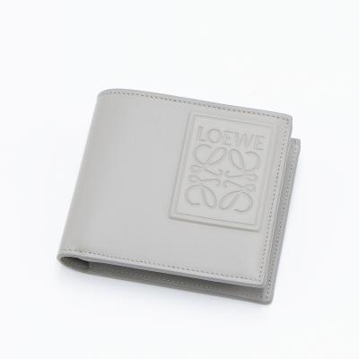 ✨鑑定済み✨LOEWE 二つ折り財布 ホワイト グレー 財布 二つ折り