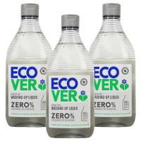 【まとめ買い】ECOVER(エコベール) エコベール ゼロ 食器用洗剤 本体 (無香料・無着色) 450ml×3個 ecover 手に優しい 植物由来 赤ちゃん 食器洗剤 | Grandioso