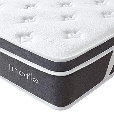 Inofia マットレス ダブル 高反発 極厚25cm ポケットコイル 竹炭入り Inofia マットレス ダブル 高反発 極厚25cm ポケットコイル 竹炭入り
