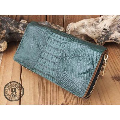 ゴダン　ワニ革　長財布　グレーシルバー　新品未使用 長財布メンズ ブランド 本革 クロコダイル GODANE ゴダン レザー ワニ