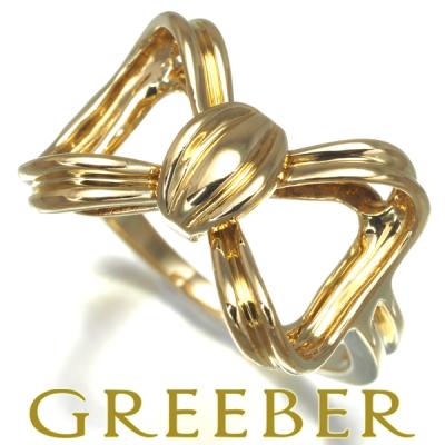 TIFFANY&Co. ティファニー リング リボン 10号 K18YG 指輪 BLJ  