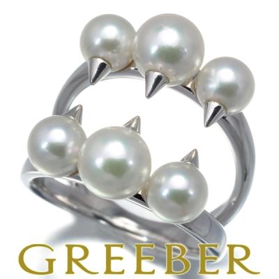 Tasaki シルバー 925 パール ツイストデザイン リング 7号 Tasaki シルバー 925 パール ツイストデザイン リング 7号