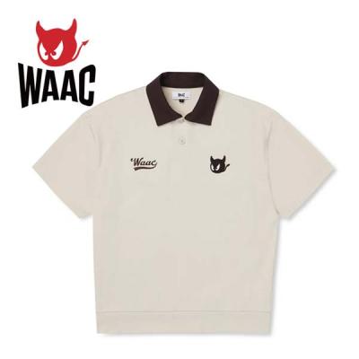 ☆未使用タグ付き☆ WAAC 半袖ネックシャツ 赤　ゴルフ　L ☆未使用タグ付き☆ WAAC 半袖ネックシャツ 赤 ゴルフ L 楽天