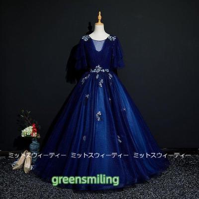 ロングドレス 演奏会 ネイビー（カラードレス）｜ドレス、ブライダル