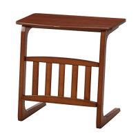 不二貿易 サイドテーブル 幅55cm ミディアムブラウン マガジンラック付き 木製 ノルン96553 | GR ONLINE STORE
