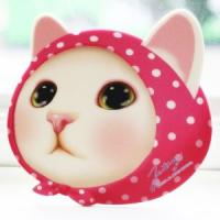 jetoy ジェトイ choochoo本舗 チューチュー本舗 かわいいピンクずきん猫のマウスパッド ネコの顔型 ねこ チュチュ 