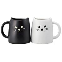 サンアート かわいい食器 「 黒ねこと白ねこ 」 ペア マグカップ 320g SAN2140 | ジーエスショップ