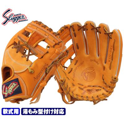 久保田スラッガー 軟式グローブ（色：オレンジ系）｜グローブ