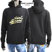 サンローラン パーカー SAINT LAURENT BLACK LOGO HOODIE ロゴ サンローラン パーカー SAINT LAURENT BLACK LOGO HOODIE ロゴ