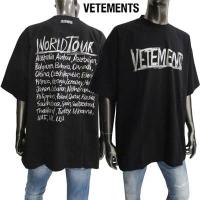 VETEMENTS ヴェトモン Tシャツ 半袖 ロゴ ivn22s012 UE52TR270S BLACK 