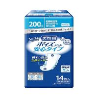 ポイズ メンズパッド 安心タイプ 200cc 30cm 尿モレが気になる方 1パック (14枚) 尿漏れパッド 日本製紙クレシア