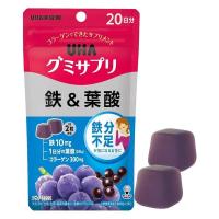UHA味覚糖　UHAグミサプリ　鉄＆葉酸（20日分）　アサイーミックス味　1袋（40粒入）　サプリメント