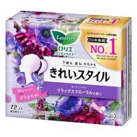 パンティライナー 香り付き 羽なし 14cm ロリエ きれいスタイル 1個（72枚） リラックスフローラルの香り 花王 おりものシート