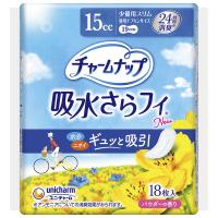 吸水ナプキン チャームナップ 吸水さらフィ 少量用スリム 15cc 羽なし 19cm 1パック（18枚入）ユニ・チャーム
