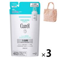 【数量限定】Curel（キュレル） 入浴剤 詰め替え 360mL×3個セット　フラワートートおまけ付　敏感肌