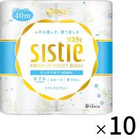 トイレットペーパー 4ロール入×10パック パルプ ダブル 40m クリネックスシスティ リラックスブルー 1箱（40ロール入） 日本製紙クレシア