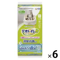 デオトイレ ふんわり香る 消臭・抗菌シート ナチュラルガーデンの香り 10枚入 6袋 ユニ・チャーム