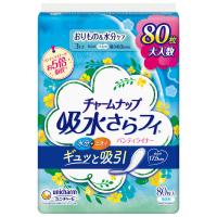 大容量 吸水ライナー チャームナップ 吸水さらフィ パンティライナー 3cc 無香料 羽なし 17.5cm 1パック（80枚入）