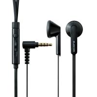 エレコム スマートフォン用ヘッドホン マイク有 インナーイヤー ブラック 黒 EHP-IS3510MBK 1個