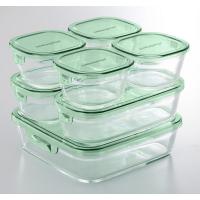 耐熱ガラス 保存容器 グリーン システムセット 7点  パック＆レンジ PSC-PRN-G7 iwaki（イワキ）