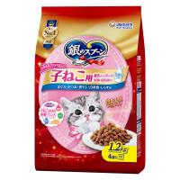 銀のスプーン 子ねこ用 まぐろ・かつお・煮干し・白身魚・しらす味 国産 1.2kg（小分けパック4袋入）1袋 ユニ・チャーム キャットフード