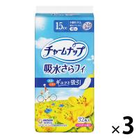 吸水ナプキン チャームナップ 吸水さらフィ 少量用スリム 15cc 羽なし 19cm  1セット（96枚：32枚入×3パック）ユニ・チャーム