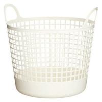 Like-it（ライクイット） ラウンドバスケット ホワイト SCB-1 吉川国工業所 洗濯カゴ 収納バスケット