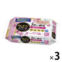 エリエール キレキラ！1枚で徹底トイレおそうじシート ローズ 詰め替え 1セット（3パック） 除菌99.9％・消臭・抗菌・防臭 大王製紙