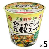 ヒガシマル 国産穀類使用 体にやさしい五穀スープ あっさり和風塩味 5個 カップスープ