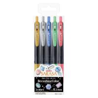 ゲルインクボールペン サラサクリップ デコシャイン 0.5mm 5色セット JJ15-5C-SH ゼブラ