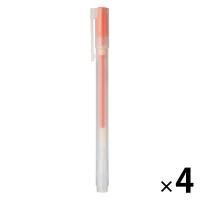 無印良品 ゲルインキボールペン キャップ式 0.38mm オレンジ 1セット（4本） 良品計画
