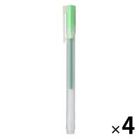 【SALE】 無印良品 ゲルインキボールペン キャップ式 0.38mm 黄緑 1セット（4本） 良品計画