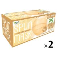 SPUN MASK スパンレース 不織布 （ベージュ） 1セット（40枚入×2箱） 医食同源ドットコム 個包装 使い捨て カラーマスク