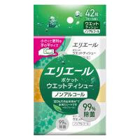 ウェットティッシュ エリエール ポケットウエットティシュー 除菌ノンアルコールタイプ 携帯用 1パック（7枚入×6個）大王製紙