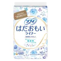 パンティライナー おりものシート 生理用品 ソフィ はだおもいライナー 無香料 羽なし (14cm) 1パック (42枚)