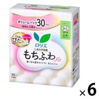 ナプキン 多い昼用 22.5cm 羽つき ロリエ しあわせ素肌 もちふわfit ボリュームパック 1セット（30個×6パック）生理用品 花王