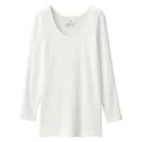 無印良品 レディース 婦人 あったか綿 Ｕネック八分袖Ｔシャツ 婦人Ｍ オフ白 良品計画