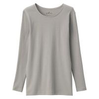 無印良品 レディース 婦人 あったか綿 クルーネック長袖Ｔシャツ 婦人Ｓ グレイッシュブラウン 良品計画