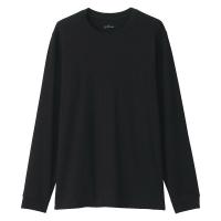 無印良品 メンズ 紳士 あったか綿 厚手 クルーネック長袖Ｔシャツ 紳士Ｍ 黒 良品計画
