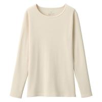 無印良品 レディース 婦人 あったか綿 ウールクルーネック長袖Ｔシャツ 婦人Ｌ アイボリー 良品計画