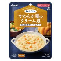 介護食 やわらか食 アサヒグループ食品 まんぷく日和 やわらか鶏のクリーム煮 12袋【歯ぐきでつぶせる】